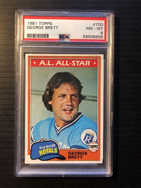 1981 Topps 700 George Brett PSA 8 Kansas City Royals Great Centering