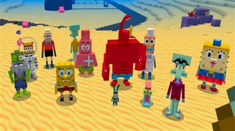 All Spongebob Mobs In Minecraft Pe 😱 Best Spongebob Squarepants