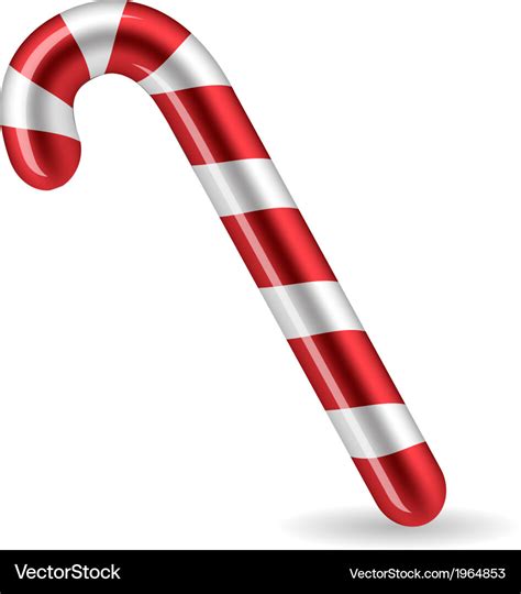 Candy Cane Isolated On White Background Royalty Free Vector