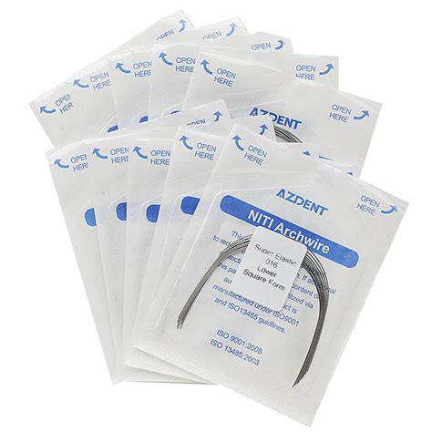 10 Packs AZDENT Dental Orthodontic Super Elastic Niti Arch Wires Round