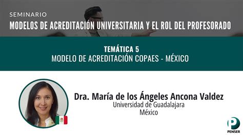 Modelo De Acreditaci N Copaes M Xico Prof Mar A De Los Ngeles