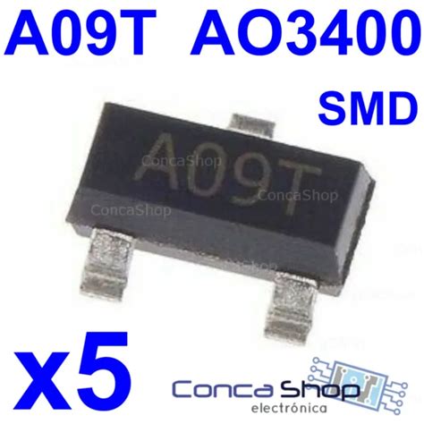 5 X TRANSISTOR A29T AO3402 MOSFET N Channel 30V 4A SOT 23 SMD Field