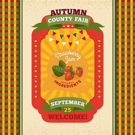 County Fair Vintage Invitation Card Stock Vector Illustration Of Park