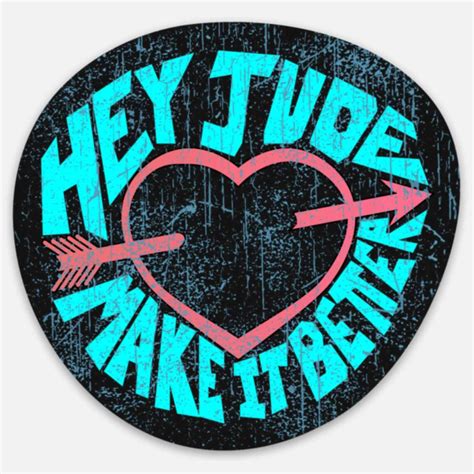 Hey Jude Premium Stickers And Magnets The Beatles T Song Etsy