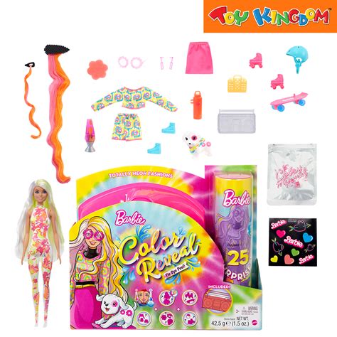 Barbie Color Reveal Neon Tie Dye Series Pink Playset Lazada PH