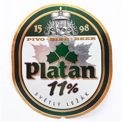 Beer labels collection by AB on Instagram Platan Světlý Ležák 11 Alc