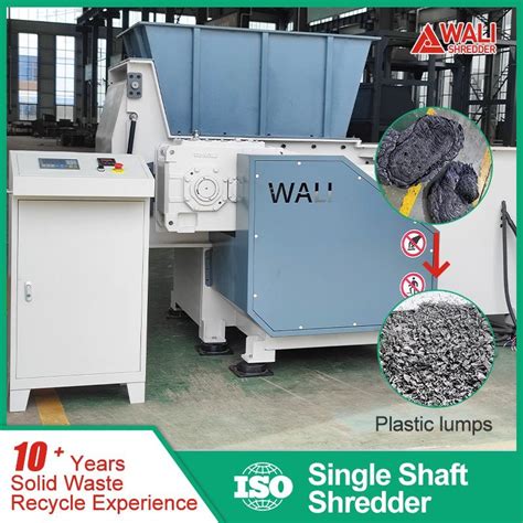 Single Shaft Shredder For Plastic Lumps Film Wood Jumbo Bags Recycling