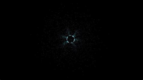 Dark Background With Animated Sphere Of Moving Particles Motion