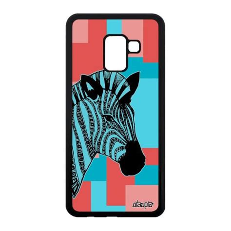 Coque Zebre Pour Samsung A Silicone Animaux Cube Noir Et Blanc