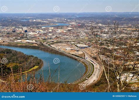 chattanooga  river stock image image  lookout building