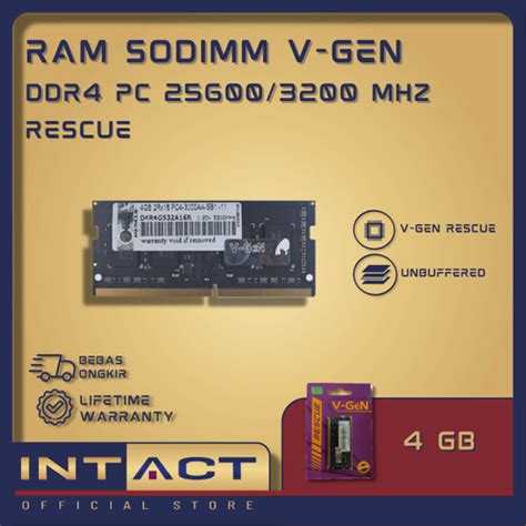 Jual Ram Ddr Sodimm V Gen Rescue Gb Pc Mhz Memory Laptop