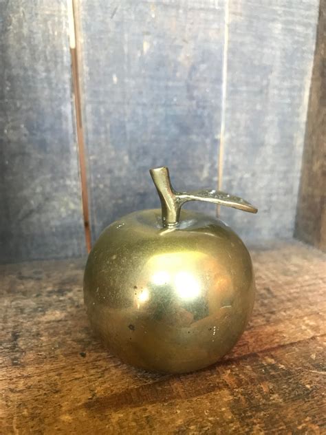 Vintage Brass Apple Bell Etsy