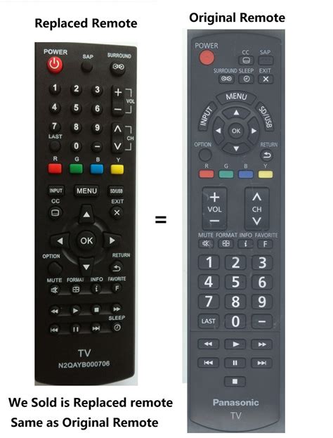 NEW PANASONIC N2QAYB000706 N2QAYB000485 Replace REMOTE CONTROL FOR 32