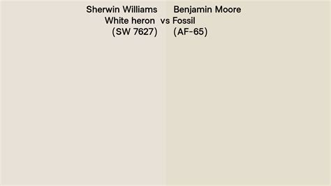 Sherwin Williams White Heron Sw 7627 Vs Benjamin Moore Fossil Af 65