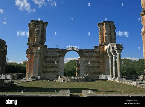 Ruins Of Ancient Church Basilica At Philippi Near Kavala Greece Stock