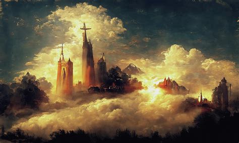 City of Heaven, 04 Painting by AM FineArtPrints - Fine Art America