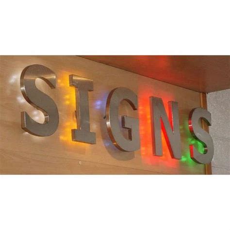 Stainless Steel Rectangular SS LED Sign Letter Board At Rs 250 Inch In