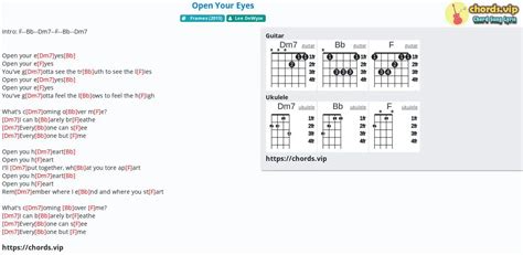 Chord: Open Your Eyes - Lee DeWyze - tab, song lyric, sheet, guitar, ukulele | chords.vip