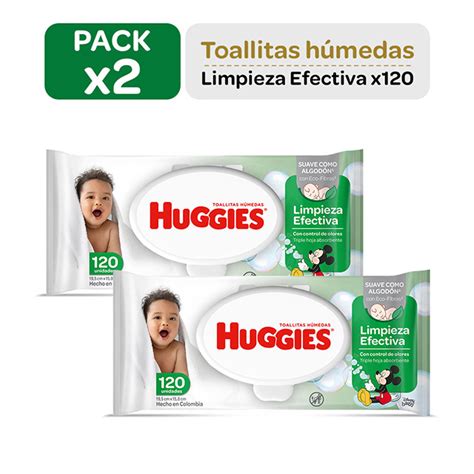 Pack 02 Toallitas Húmedas Huggies Limpieza Efectiva Mifarma