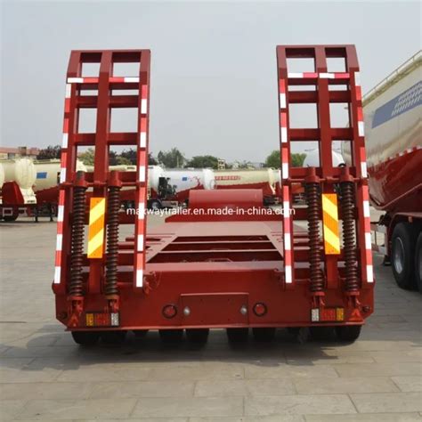 Low Bed Cargo Semi Trailer For Dozer Loader Excavator Loading Trailer