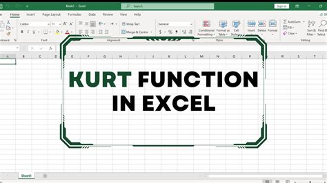 Kurt Function In Excel YouTube