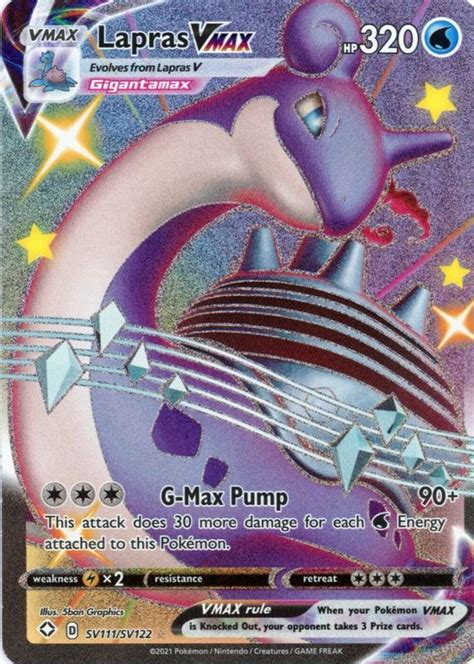 Lapras Vmax Shining Fates Sv Shiny Rare Full Art Price Guide