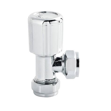 Nuie Luxury Chrome Thermostatic Angled Radiator Valve Set Best Prices