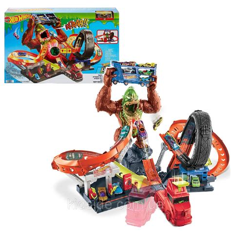 Hot Wheels GTT Toxic Gorilla Slam Автотрек Хот Вилс Атака токсичной