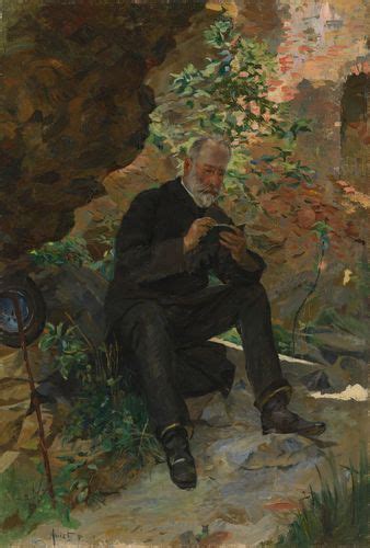 Josef Ignaz Amiet Der Vater Des K Nstlers Auf Der Burgruine Ramsach