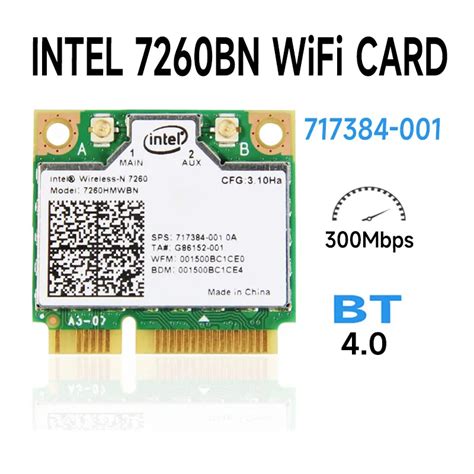 Wireless N 7260 7260hmw Bn Half Mini Pci E Bluetooth Bt Wireless Wifi