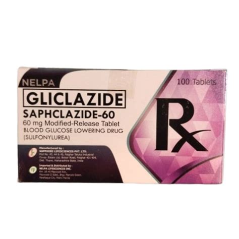 Saphclazide 60 Gliclazide 60mg Modified Release Tablet 100s Price In The Philippines Medsgo