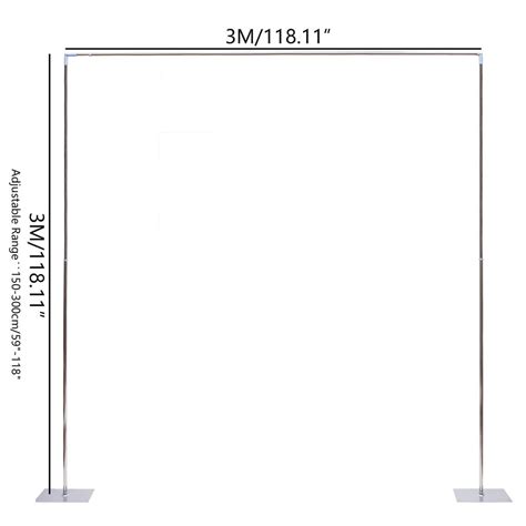 10ft X10ft Backdrop Stand Pipe Kit Heavy Duty Wedding Back Drop