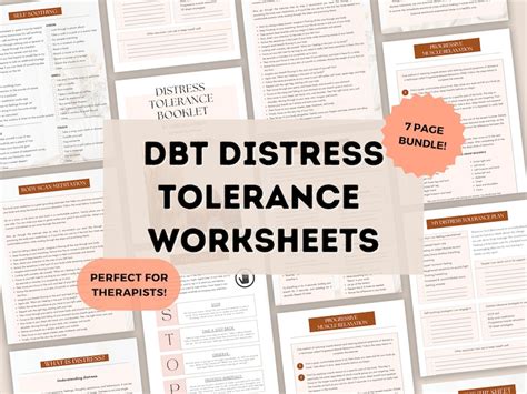 Distress Tolerance Dbt Worksheets Bundle Dbt Worksheets For Teens