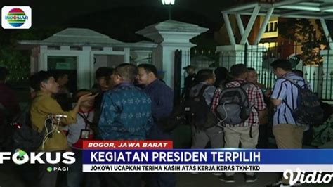 Jokowi Apresiasi Tkn Dan Tkd Yang Menangi Pilpres Fokus Pagi