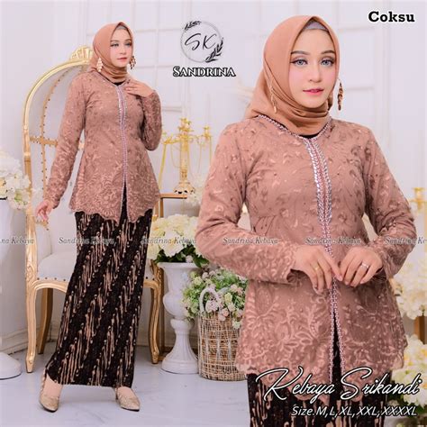 Jual BISA COD Setelan Kebaya Encim By Rasaqi Tunik Brukat Busui Baju