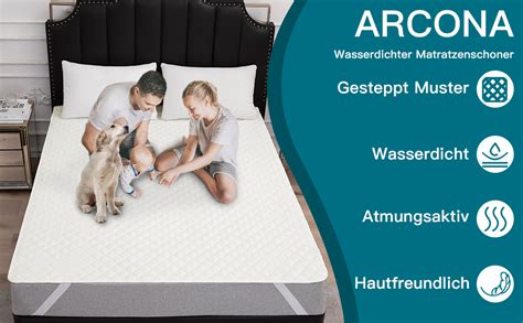 Amazon De Arcona Matratzenschoner Wasserdicht Atmungsaktive