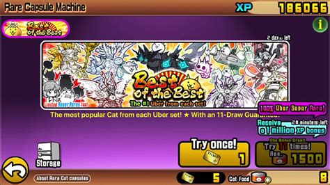 Battle Cats Best Of The Best Gacha Event 1500 Catfood Youtube