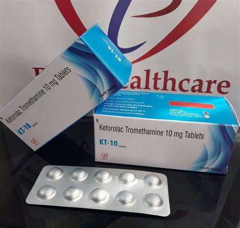 Kt 10 Ketorolac Tromethamine 10 Mg Tablets Packaging Size 10x10