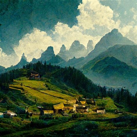 Utopia In The Alps A Village Mountain Midjourney Openart