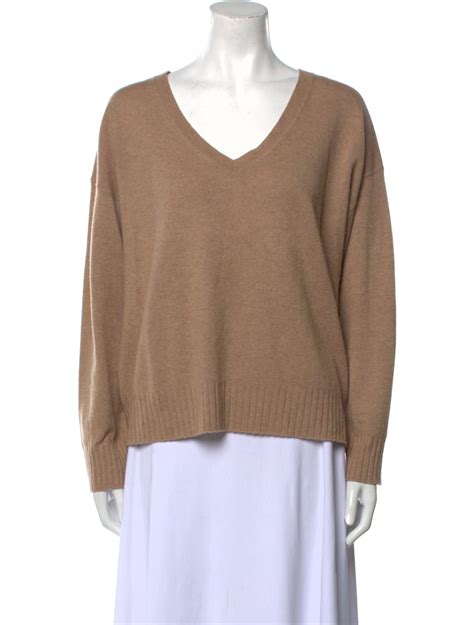 Nili Lotan Cashmere V Neck Sweater Neutrals Knitwear Clothing