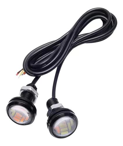 Par Ojo De Guila Faros Led Tipo Xenon Niebla Bicolor