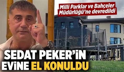 Sedat Peker in Beykoz daki evi el konularak Milli Parklar ve Bahçeler