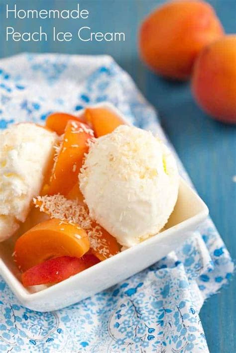 Easy Peach Icecream Recipe Turning The Clock Back