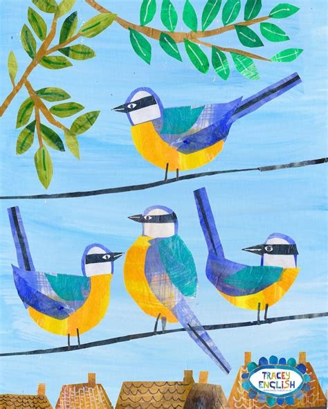 Blue Birds By Tracey English Tracey Uk Collage