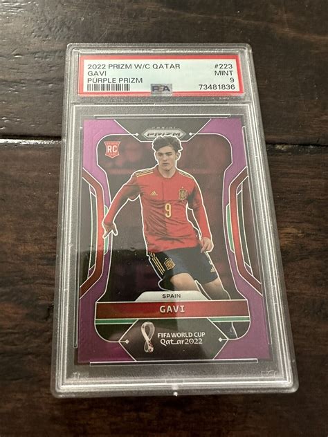 2022 Panini Purple Prizm World Cup Qatar Soccer 223 Gavi RC Rookie