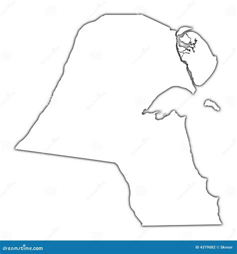 Kuwait Outline Map Stock Illustration Illustration Of Graphics