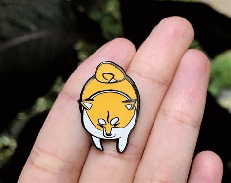 Cute Shiba Inu Enamel Pin Kawaii Things Shiba Inu Whimsical Patches