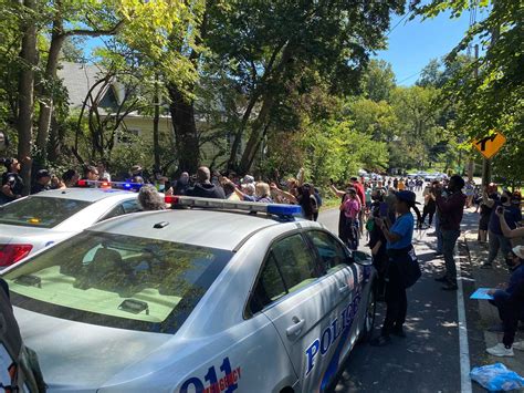 Protesters gather outside Sen. Mitch McConnell's Kentucky home