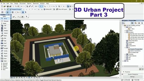 Archicad Beginner Tutorial 3D Urban Planing Tutorial Part