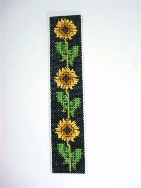 Sunflower Bookmark Cross Stitched By Donnadesigned On Etsy 799